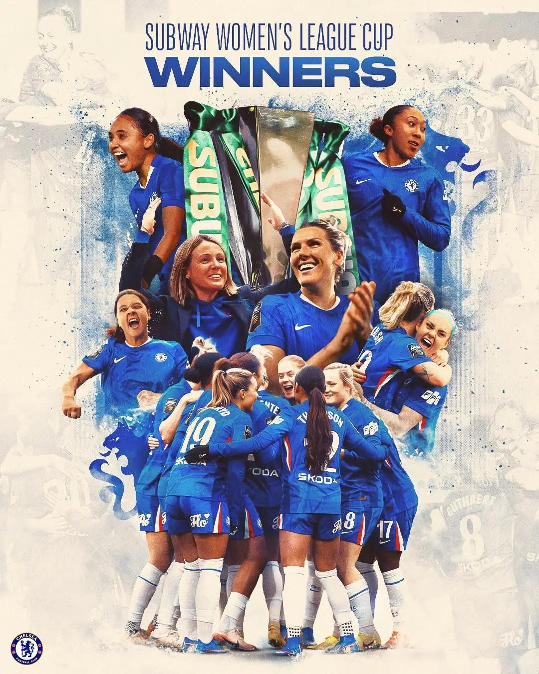 B体育下载-2-0战胜曼联女足，切尔西女足蝉联联赛杯冠军